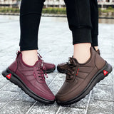 Men Winter Snow Boots Waterproof Leather Sneakers Super Warm Men's Outdoor Hiking Boots Work Safety Shoes Botas De