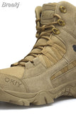 Fashion Men's Military Boots Outdoor Leather Tactical Combat Men's Boots Work Boots Men's Short Boots ankle