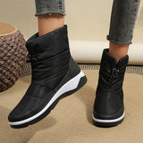 Winter Boots for Women 2023 New Drawstring Long Plush Snow Boots Woman Platform Ankle Boots Warm Cotton Couples