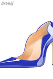 upper women customize stilettos 8cm 10cm 12cm high heels pointed toe party dress club dance plus size 46 pumps