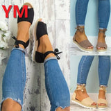 6 Colours Women Sandals Plus 35-44 Summer Shoes With Platform Female Ankle Strap Flat Sandalias Mujer Casual Beach Femme