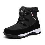 o'clock Winter New Women's Snow Boots Stylish Soft Lace-up Warm Lined Female Shoes Comfortable Quality Anti-skid