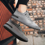 Casual Men Sneakers Light Ice Silk Cloth Sneakers Non-slip Breathable Man Loafers Walking Flat Shoes Vulcanized