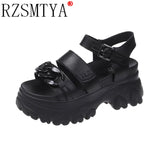 New Summer Women's Sandals Platform Fashion Chain Wedges Heels Women Sandals Casual Beach Lady Shoes