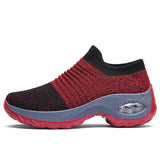Autumn Women Breathable Mesh Sneakers Elastic Slip On Platform Vulcanized Shoes Running Shoes Walking Tennis Sock