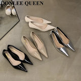 Women Pumps Pointed Toe Thin Heels Office Dress Shoes Wedding Party Elegant Ladies Female Slip On Loafers Brand Zapatillas