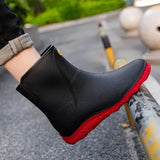 Men's Rain Boots Waterproof Men Ankle Boots Platform Rain Shoes Fashion Flats Men Casual Rainboots Man Rubber Rain