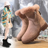 New Plus Velvet Warm Snow Women's boots Female Short Tube Cotton Boots Tassel Zipper Boots Cotton Shoes Botas
