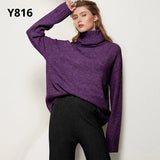 Autumn Winter Women Knitted Turtleneck Wool Sweaters 2021 Casual Basic Pullover Jumper Batwing Long Sleeve Loose