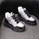 Design Warm Plush/Mesh Liner Sneaker Autumn Winter Women Chunky Sneakers Waterproof Platform Shoes for Women snow