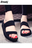 Women Platform Wedge Sandals Ladies Fashion Summer Slippers Woman Flip Flops 2023 New Women's Thick Bottom Shoes