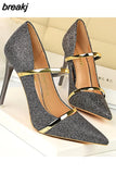 Women Fashion Dancing High Heels Comfortable Wedding Shoes Sexy Pump high quality Female Pumps Heel Party beautiful