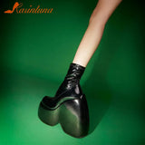 Dropship Brand New Gothic Style Sexy Elegant Chunky Platform Women Ankle Boots Big Size 43 Walking Comfy Woman
