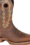 Men Boots Autumn Winter Men's Short Boots Embroidered Low Heel Square Headed Short Boots Men's