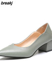 Color Office Ladies Pumps Hot Sale Spring Party Wedding High Heel Shoes Woman Pointed Toe Retro Pumps Size 34-40