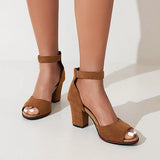 Women Pumps Sandals Summer Open Toe High Heels Low Block Heel Shoes Gladiator Ankle Strap High Gladiator Sandals