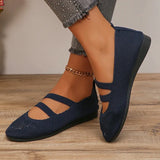 Mesh Women's Ballet Flat Shoes Comfortable Breathable Knitted Casual Shoes Women Plus Size Soft Sole Loafers Woman