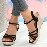 Wedges Shoes for Women 2023 Summer Platform High Heels Sandalias Mujer Thick Bottom Ankle Strap Gladiator Shoes