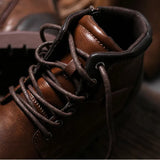 Men Ankle Boots Plus Size High Top Shoes Outdoor Work Casual Shoes Motorcycle Military Combat Boots Fashion Autumn