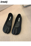 Split Toe Flats Shoes Women Brand Ballerina Ninja Tabi Cozy Loafers Female Mary Jane Casual Moccasins Ladies Shoes