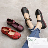 Leather Soft Bottom Women Flats Mother Shoes Comfort Oxford Shoes For Women Shoes Women Loafers
