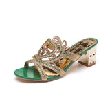High Heel Cool Drag Female 2023 Summer New Pearl Fish Mouth Large Size Sandals Thick Heel Fashion Women's Shoes