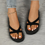 Women Summer Shoes Solid Color Flats Flip Flops Outdoor Sandals Home Basic Casual Footwear Bathroom Slippers Beach Shoes