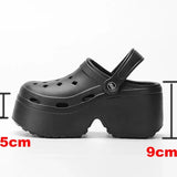 2024 Chunky Platform Clogs Sandals for Women Summer Outdoor Non Slip Beach Slippers Woman Eva Thick Bottom