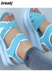 Women Sandals Lightweight Heels Sandals Summer Shoes For Women Wedge Sandal With Platform Sandalias Mujer Summer Footwear
