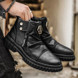 High Boots for Men Spring Casual Chelsea Boots for Men Motorcycle Boots Waterproof Rubber Sports Shoes Botines