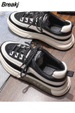 Autumn New Women's Flat Sneakers Plaid Women's Platform Casual Breathable Shoes Lace Up Vulcanized Shoes Tenis