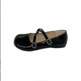 Mary Jane Women's Shoes 2023 New Korean Round-Headed Shallow-Mouthed Leather Shoes With