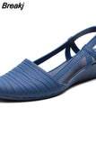 2023 New Women's Shoes Slingbacks Footwear Woman Wedges Sandals Women Slip-on Shoes Ladies Casual Pumps Female