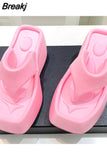 Women Wedge Sandals Platform Heels Summer Shoes For Women Fashion Wedges Zapatos Mujer Slippers 2023 New Flip