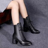 New Leather Women Boots Thicked Velvet PU Women Shoes Women's High-heeled Cotton Keep Warm Winter Boots Zapatos De