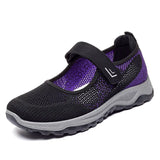New Women's Mesh Shoes Breathable Casual Shoes Spring Women Comfort Light Walking Shoes Slip on Non-slip Flat Mom