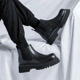 Breakj 2024 New Youth Tooling High Top Foot Round Head Middle Tube Thick Bottom Middle Heel Martin