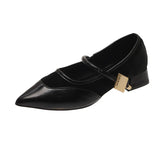 Breakj Women In The Autumn Of 2025 New French Pointed Light-Pointed Mary Jane Shoes With Thick