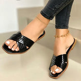 Size Ladies Slippers Women Fashion Cross Sandals 2023 New Summer Women Shoes Outdoor Flat Sandals Slippers Sandalias