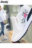 Platform Sneakers Breathable Women Shoes Slip on Women Shoes Casual Height Increasing