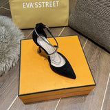 Breakj And Summer 2025 New Fine Heel High Heel Shoes In The Tip Of The Hollow Shoes Sexy Women Singles Shoes Ultra High Heel Water Drill Head