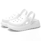 Summer Outdoor Hole Shoes for Women 2024 Solid Closed Toe Clogs Beach Slippers Woman Eva Non-Slip Cloud Slides