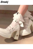 Women Mary Janes Pumps Shoes Design 2023 Spring Gothic Style Lolita Sweet Girl Office Lady High Heels Pumps