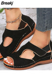 Women Wedges Sandals Platform Shoes Summer Outdoor Peep Toe Ladies Female Beach Plus Size Footwear Roman New Sandalias