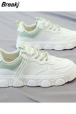 Platform Running Sneakers Women Tennis shoes Woman Walking Chunky Sneakers white Casual Slip on Vulcanized