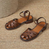 Gladiator Sandals Women Buckle Strap Rome Summer Casual Lady Flat