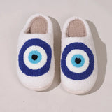 Hot Blue Ege Plush Slippers Women Winter Indoor Warm Lambs Wool Slides Shoes Woman Non Slip Soft Bedroom Cotton Shoes