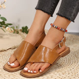 Breakj Sandals Women 2025 Summer New Low-Heeled Jacket Back With Sandals Fashion Square Heel Shoes
