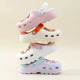 Increased Non-slip High-heeled Shoes Hole Shoes Beach Sandals Home Shoes New Thick-soled Slippers Women's Sandalias