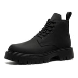 Breakj Wind Ins Black Martin Boots Male Trend Autumn And Winter Tooling Locomotive Boots Korean Version High Gang